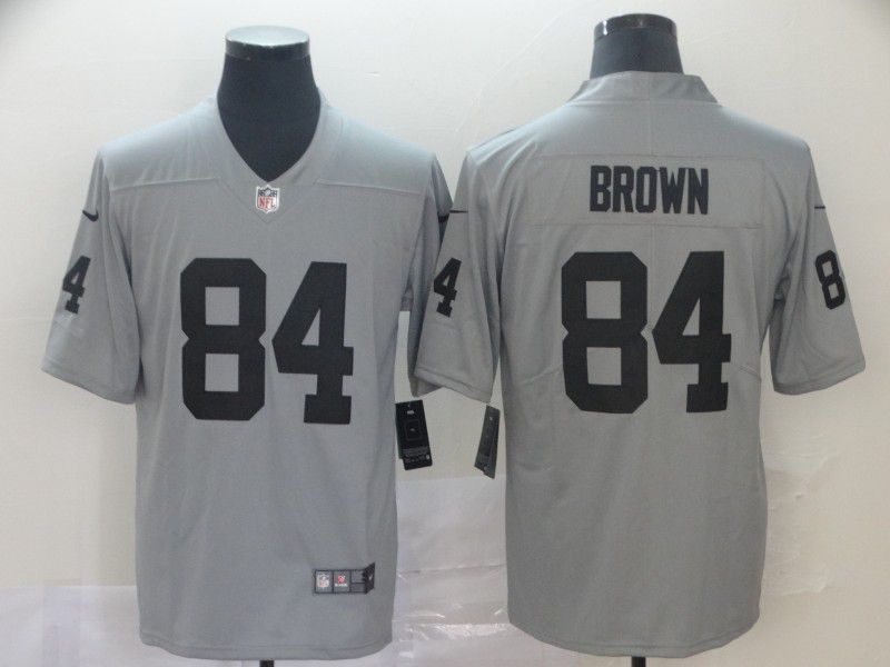 Men Oakland Raiders 84 Brown Grey Nike Vapor Untouchable Limited NFL Jersey